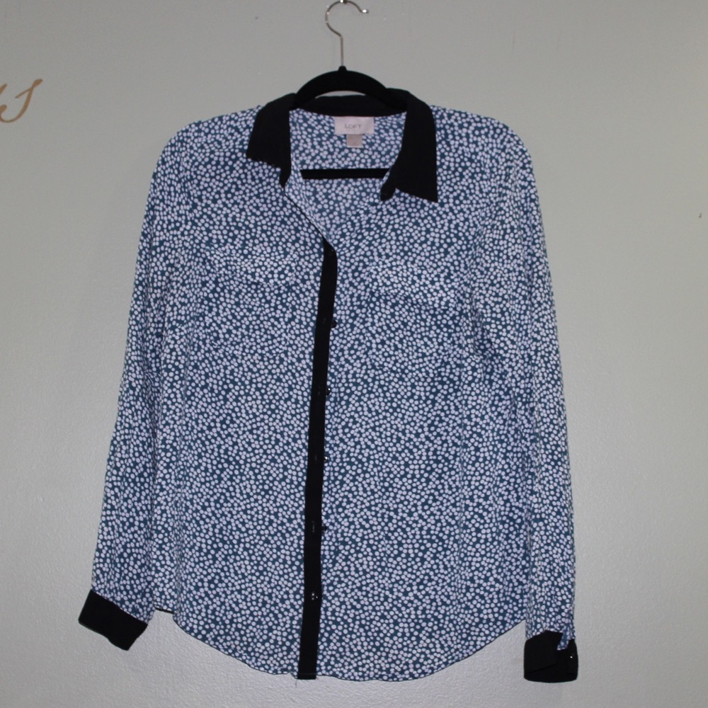 Blue Polka Dot Blouse